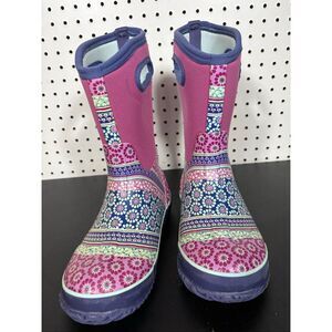 Bogs kids neo classic boho floral print insulated boots size 4